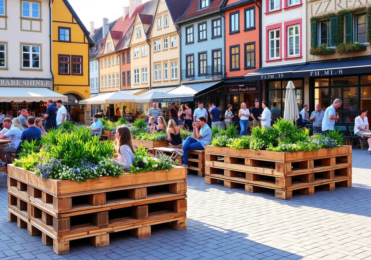 Sommer-Sitzinseln Marktplatz